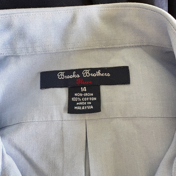 Boys Blue 2 Piece Suit Set with Brooks Brothers Shirt and Brown Belt - Picture 5 of 7